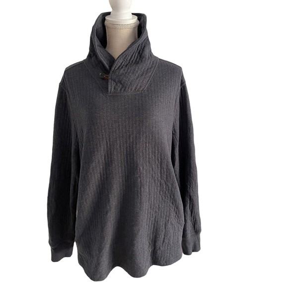 Billy Reid Shawl Collar Sweater Men’s Large Gray Elbow Patch Pockets - Picture 1 of 7